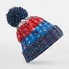 Corkscrew Pom Pom Beanie - B486:Chilli Blues, 100% acrylic, One Size